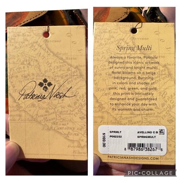 NWT Patricia Nash Avellino Crossbody in Spring Multi Print - Picture 3 of 16